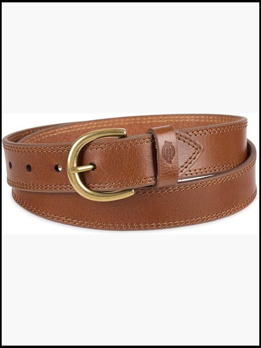 Women's Casual Leather Jean Workwear Belt With Round Harness Buckle